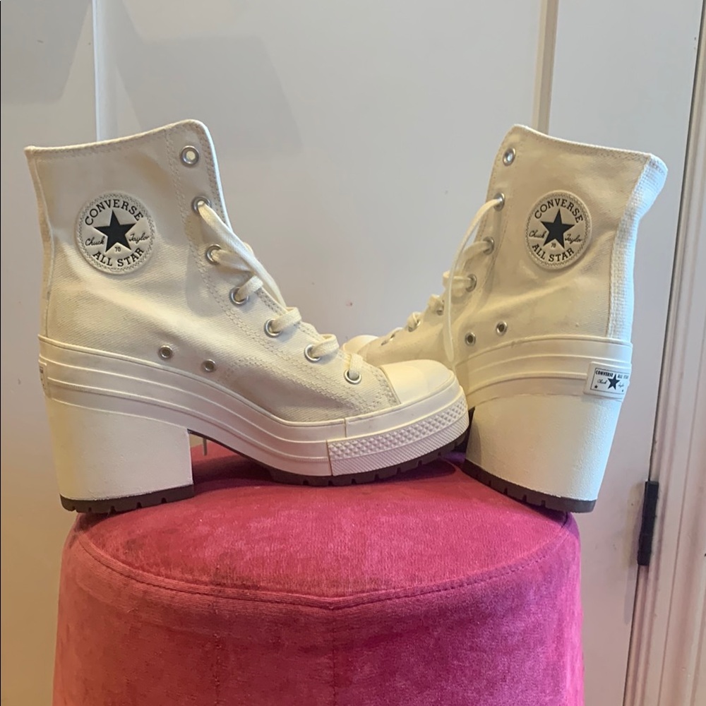 Converse White High-Top Sneakers Classic Canvas Design
